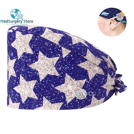 New Scrub Nurse Hat Floral Bouffant Cap Fashion Multicolour Nurse Scrub Caps Adjustable Bandage Turban Surgical Doctor Nurse Hats