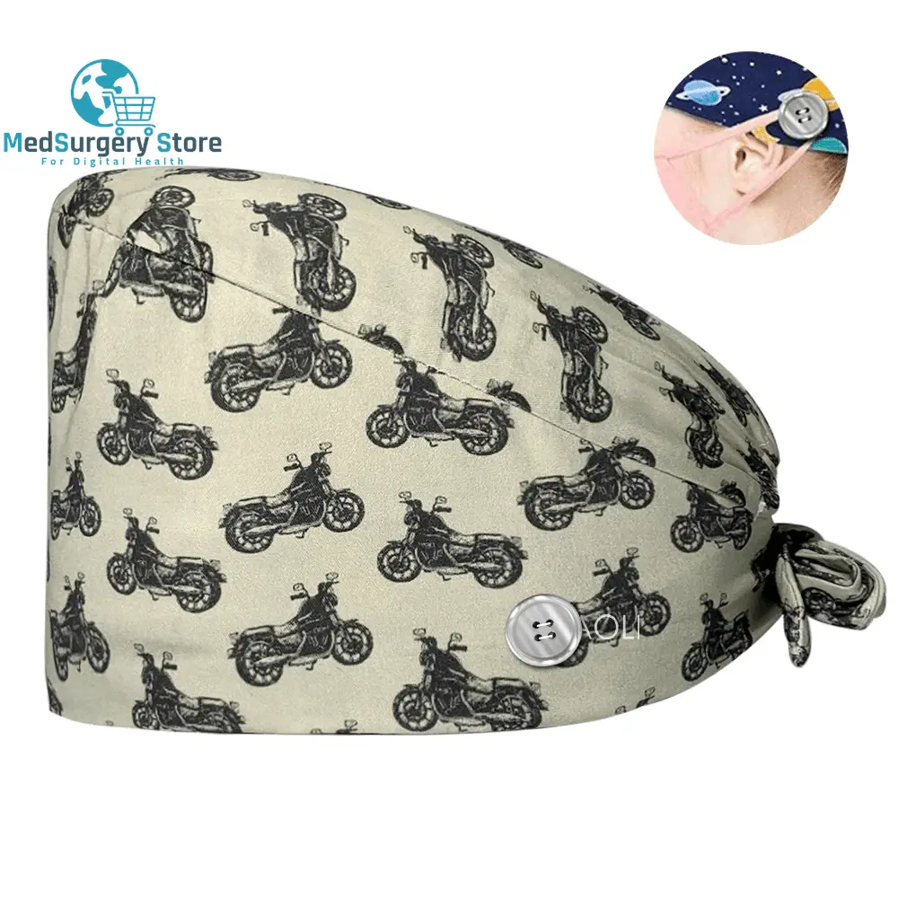 New Scrub Nurse Hat Floral Bouffant Cap Fashion Multicolour Nurse Scrub Caps Adjustable Bandage Turban Surgical Doctor Nurse Hats