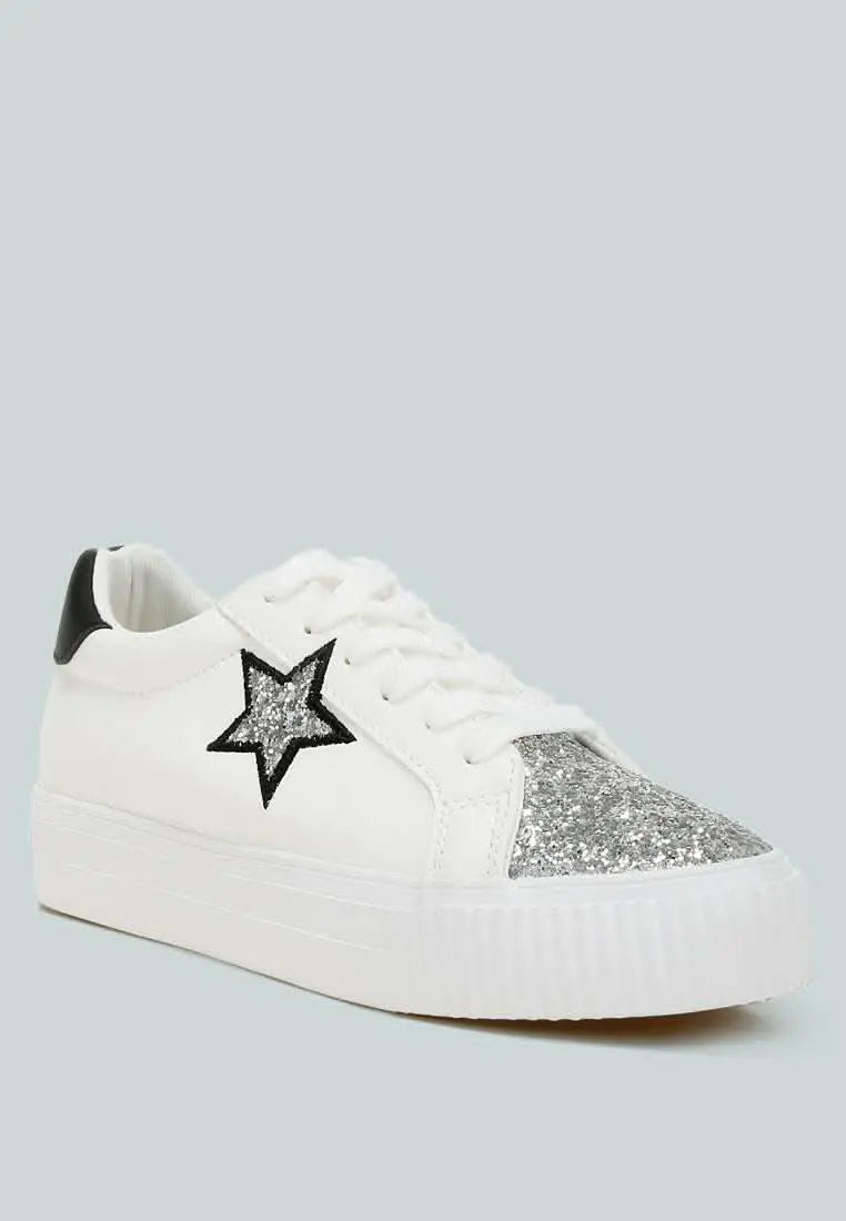 Merida Chunky Glitter - Baskets urbaines avec étoile et plateforme métalliques.