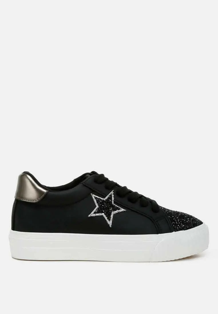 Merida Chunky Glitter - Baskets urbaines avec étoile et plateforme métalliques.