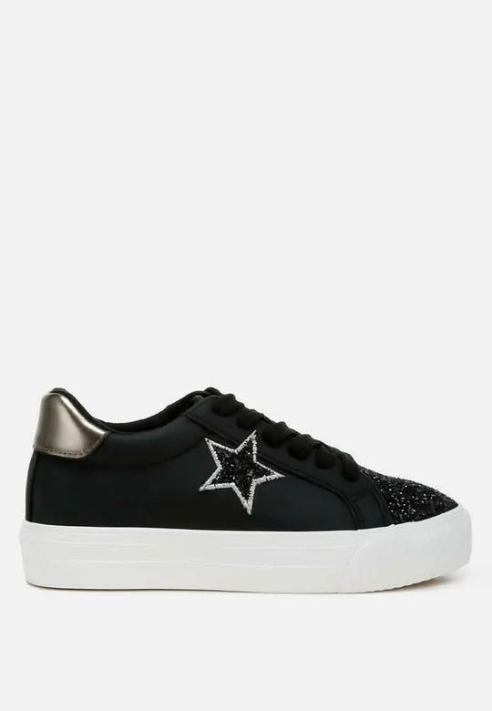 Merida Chunky Glitter - Baskets urbaines avec étoile et plateforme métalliques.