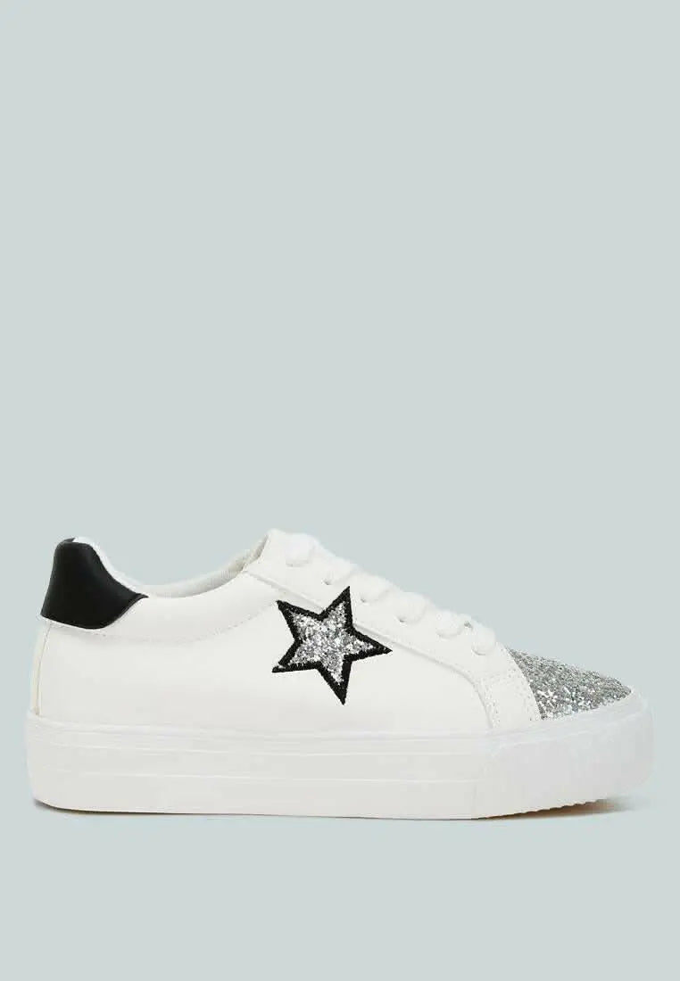 Merida Chunky Glitter - Baskets urbaines avec étoile et plateforme métalliques.