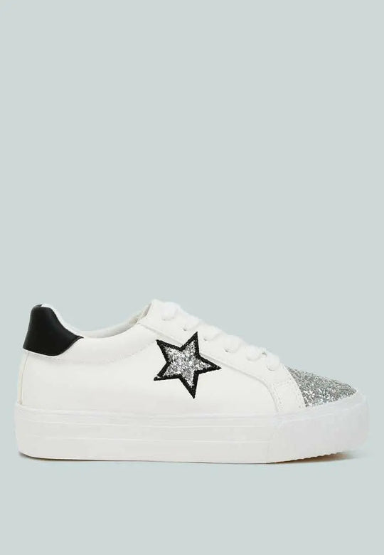 Merida Chunky Glitter - Baskets urbaines avec étoile et plateforme métalliques.