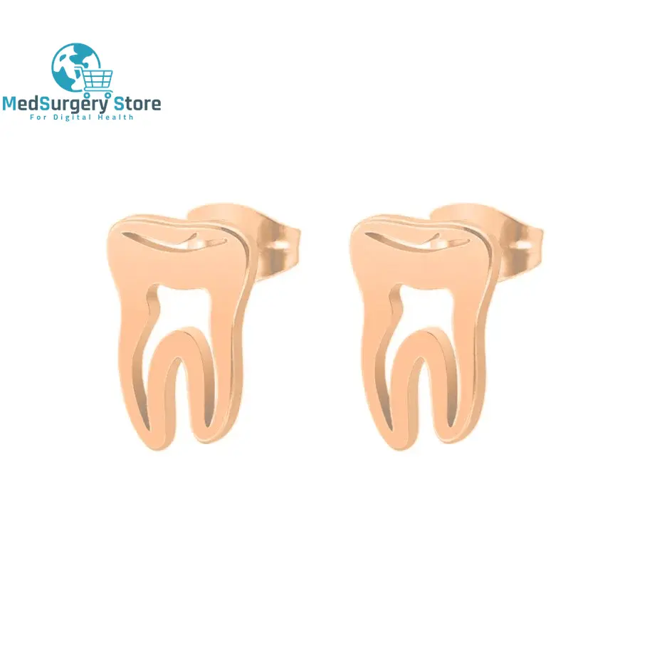 Boucles d'oreilles Minimalist Korean Fashion Earrings Punk Stainless Steel Dentist Tooth Stud Earrings Earrings for Women Doctor Nurse Accessories Are earrings