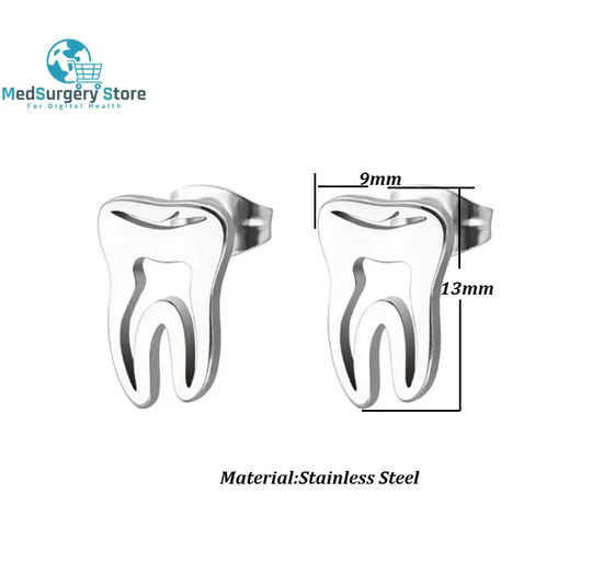 Boucles d'oreilles Minimalist Korean Fashion Earrings Punk Stainless Steel Dentist Tooth Stud Earrings Earrings for Women Doctor Nurse Accessories Are earrings