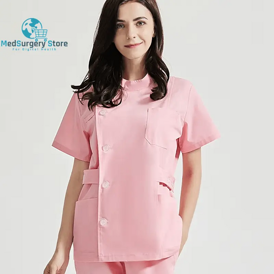 Niaahinn Health Services Scrubs Set Uniforms V-Neck Beauty Salon Work Uniform Women Sets Pet Grooming Institution Scrubs Coat