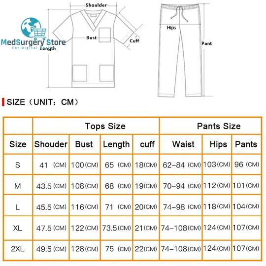 Niaahinn Health Services Scrubs Set Uniforms V-Neck Beauty Salon Work Uniform Women Sets Pet Grooming Institution Scrubs Coat
