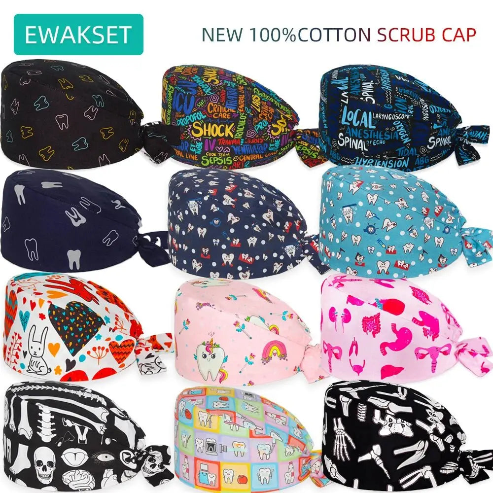 New Pattern Scrub Cap Nurse Doctor Spa Dental Beauty Pet Shop Work Hats 100% Cotton Medical Hospital Clinic Unisex Surgical CapsMedSurgery Store For Digital HealthMedSurgery Store For Digital Health1005009217351263 - scrub cap 004 - One Sizescrub cap 004One SizeNew Pattern Scrub Cap Nurse Doctor Spa Dental Beauty Pet Shop Pet Shop Work Hats 100% Cotton Medical Hospital Clinic Unisex Surgical Caps