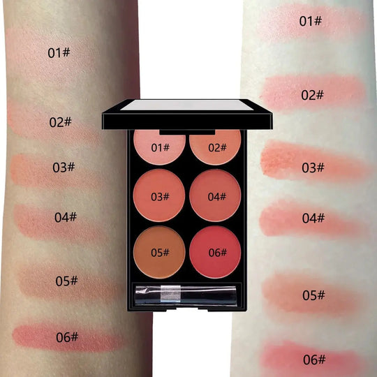 Palette de fard à joues et de contour 6 couleurs tout-en-un, palette de maquillage poudre mate nacréeMagasin de chirurgie pour la santé numériqueMagasin de chirurgie pour la santé numérique1005007460954269 - 1 - T3231 - T3236 Palette de fard à joues et de contour 6 couleurs tout-en-un, palette de maquillage poudre mate nacrée