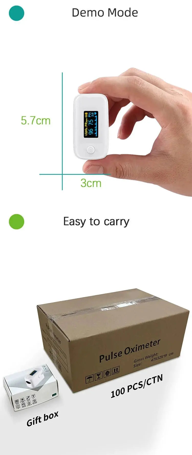0.96-inch OLED display for accurate finger pulse oximeter detection - fulfillment - serviceMedSurgery Store For Digital Health1005009589399621 - Default Title0.96-inch OLED display for accurate finger pulse oximeter detection