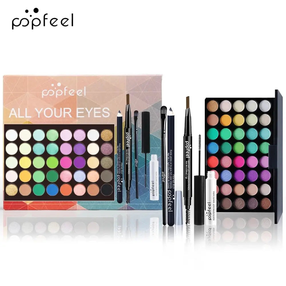 POPFEEL - Set de maquillage pour femmes, palette d'ombres à paupières, eye liner, mascara, crayon à sourcils, boîte à outils de maquillage, cadeauxMedSurgery Store For Digital HealthMedSurgery Store For Digital Health1005008248135195 - SET001ASET001APOPFEEL - Set de maquillage pour femmes, palette d'ombres à paupières, eye liner, mascara, crayon à sourcils, boîte à outils de maquillage, cadeaux
