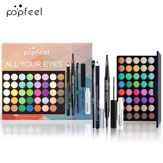 POPFEEL - Set de maquillage pour femmes, palette d'ombres à paupières, eye liner, mascara, crayon à sourcils, boîte à outils de maquillage, cadeauxMedSurgery Store For Digital HealthMedSurgery Store For Digital Health1005008248135195 - SET001ASET001APOPFEEL - Set de maquillage pour femmes, palette d'ombres à paupières, eye liner, mascara, crayon à sourcils, boîte à outils de maquillage, cadeaux