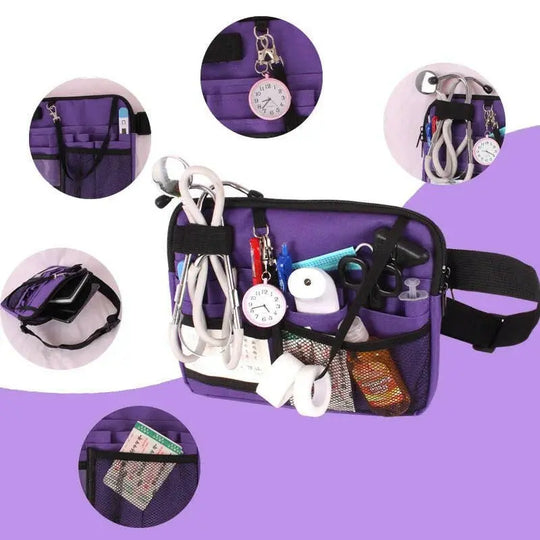 Nurse Fanny Pack Multi Pocket Waist Organizer Belt with Adjustable Waist Strap Nurse Waist Pouch Organiser Pouch Portable