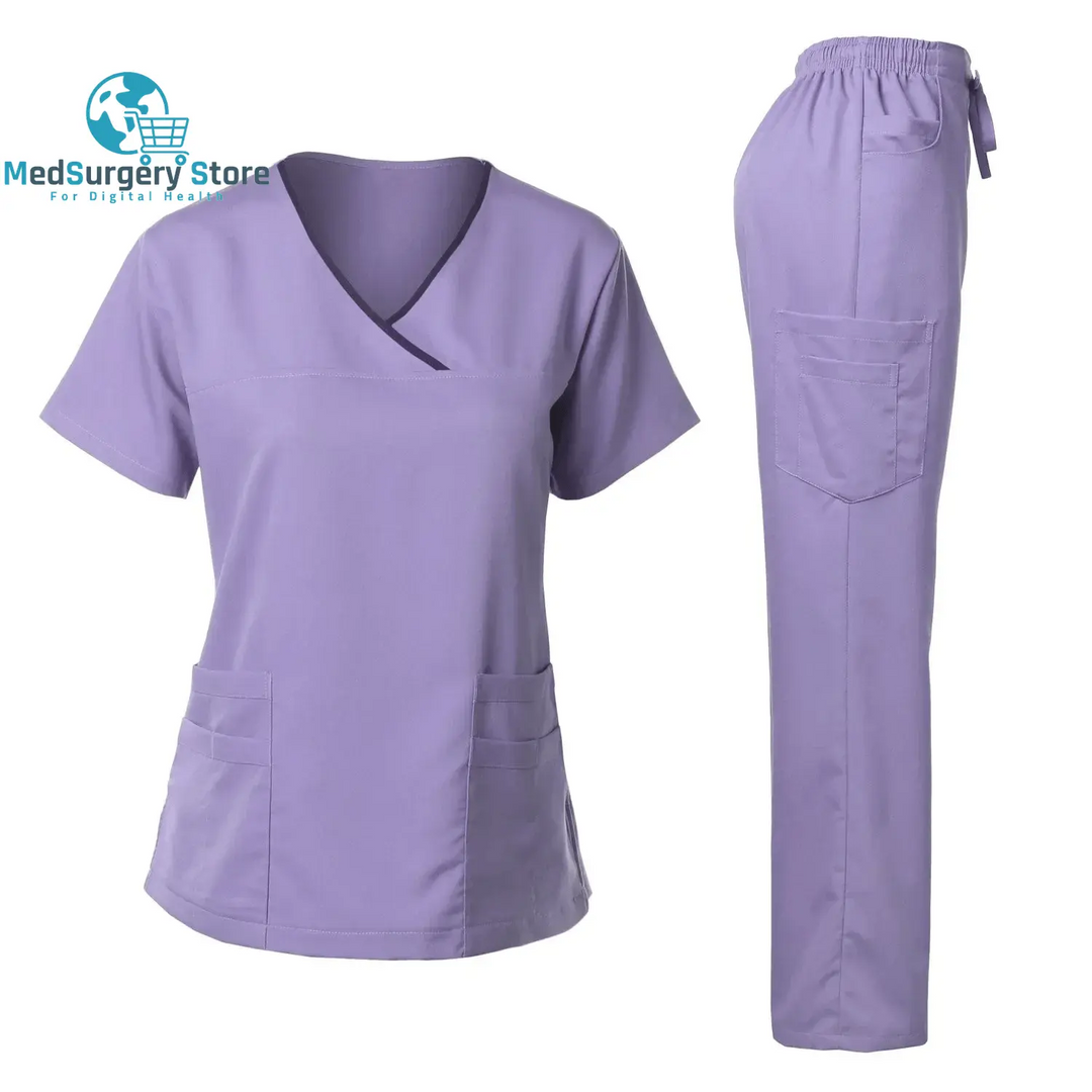 Uniformes chirurgicaux de haute qualité Femme Hôpital Clinique Salon de beauté Spa Tops et Pantalons Médical Femmes Infirmières Scrub Uniforms Sets