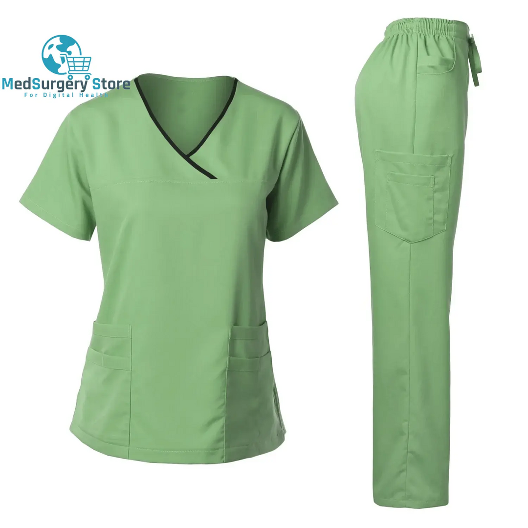 Uniformes chirurgicaux de haute qualité Femme Hôpital Clinique Salon de beauté Spa Tops et Pantalons Médical Femmes Infirmières Scrub Uniforms Sets