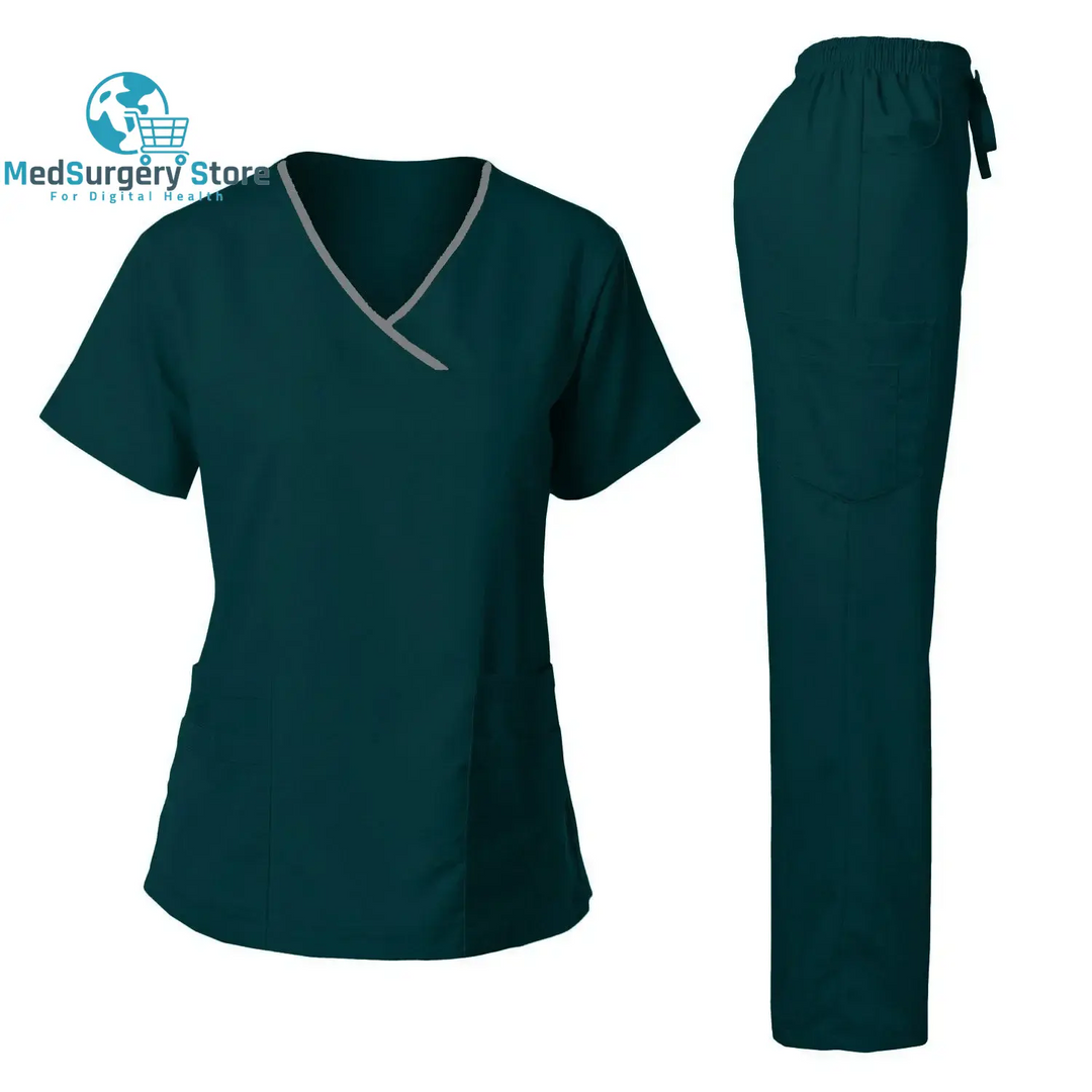 Uniformes chirurgicaux de haute qualité Femme Hôpital Clinique Salon de beauté Spa Tops et Pantalons Médical Femmes Infirmières Scrub Uniforms Sets