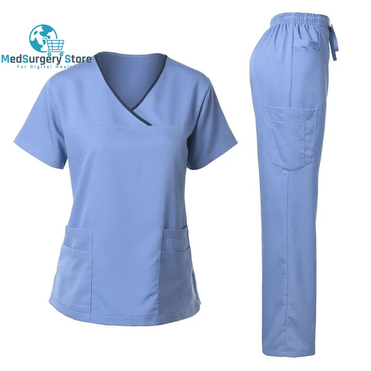 Uniformes chirurgicaux de haute qualité Femme Hôpital Clinique Salon de beauté Spa Tops et Pantalons Médical Femmes Infirmières Scrub Uniforms Sets