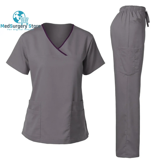 Uniformes chirurgicaux de haute qualité Femme Hôpital Clinique Salon de beauté Spa Tops et Pantalons Médical Femmes Infirmières Scrub Uniforms Sets