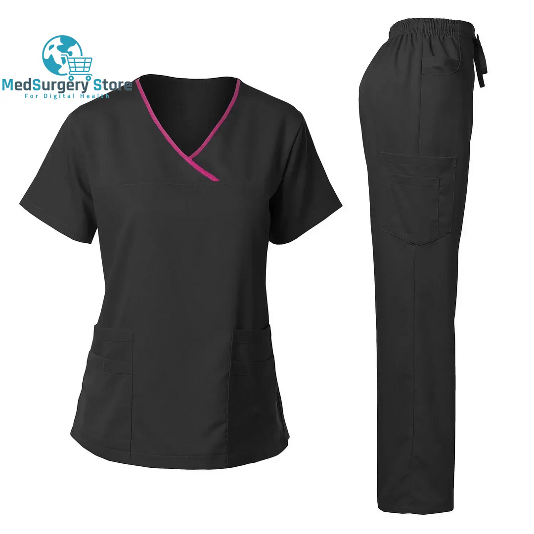 Uniformes chirurgicaux de haute qualité Femme Hôpital Clinique Salon de beauté Spa Tops et Pantalons Médical Femmes Infirmières Scrub Uniforms Sets