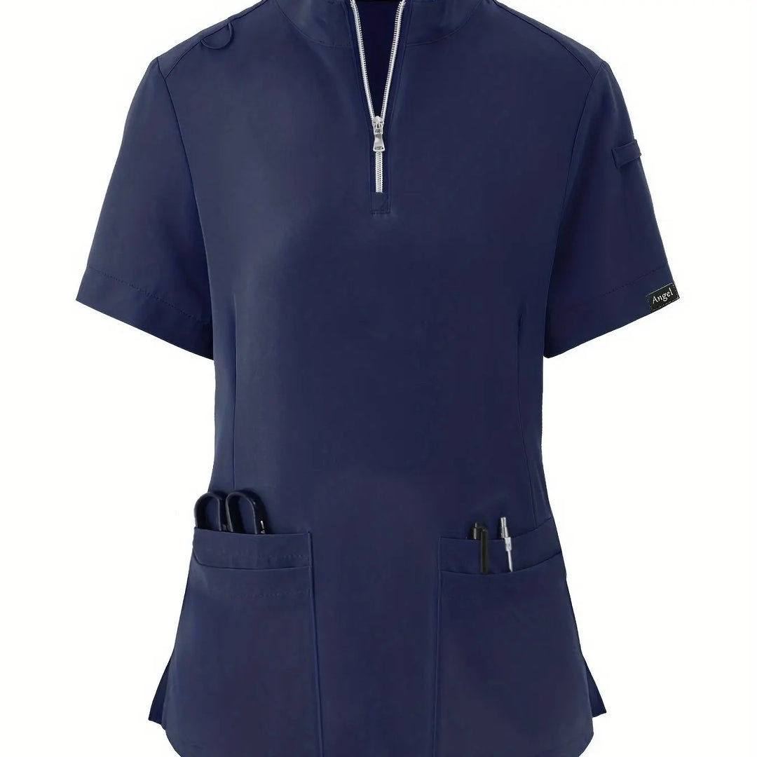 Top d'infirmière extensible et confortable - doux, respirant, fermeture éclair sur le devant, manches courtes, tenue décontractée pour les femmes - idéal pour les professionnels de la santéMedSurgery Store For Digital HealthMedSurgery Store For Digital Health601099564070018 - Bleu marine - S(4)Bleu marineS(4)Top d'infirmière extensible et confortable - doux, respirant, fermeture éclair sur le devant, manches courtes, tenue décontractée pour les femmes - idéal pour les professionnels de la santé