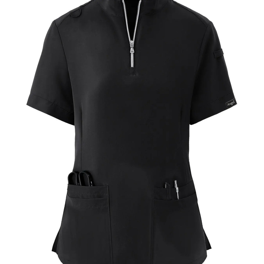 Top d'infirmière extensible et confortable - doux, respirant, fermeture éclair sur le devant, manches courtes, uniforme de soins de santé décontracté pour les femmes - idéal pour les professionnels de la santéMedSurgery Store For Digital HealthMedSurgery Store For Digital Health601099564070018 - Black - S(4)BlackS(4)Top d'infirmière extensible et confortable - doux, respirant, fermeture éclair sur le devant, manches courtes, uniforme de soins de santé décontracté pour les femmes - idéal pour les professionnels de la santé