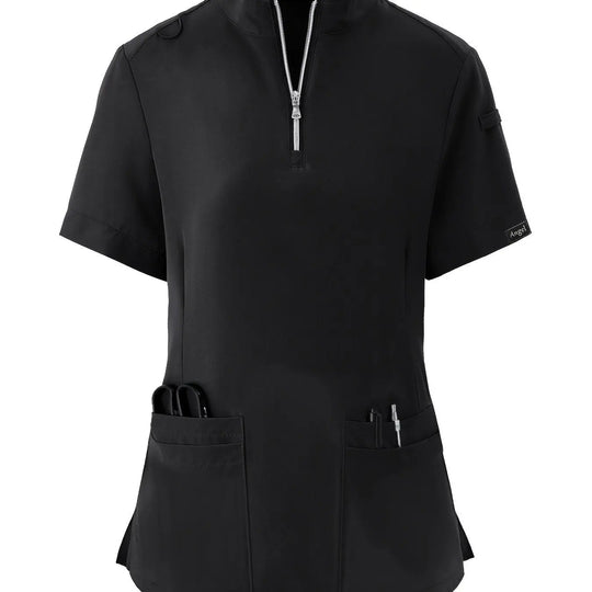 Top d'infirmière extensible et confortable - doux, respirant, fermeture éclair sur le devant, manches courtes, uniforme de soins de santé décontracté pour les femmes - idéal pour les professionnels de la santéMedSurgery Store For Digital HealthMedSurgery Store For Digital Health601099564070018 - Black - S(4)BlackS(4)Top d'infirmière extensible et confortable - doux, respirant, fermeture éclair sur le devant, manches courtes, uniforme de soins de santé décontracté pour les femmes - idéal pour les professionnels de la santé