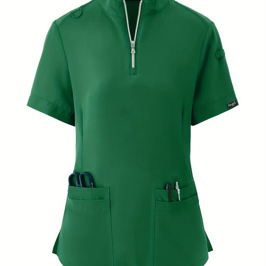 Top d'infirmière extensible et confortable - doux, respirant, fermeture éclair sur le devant, manches courtes, uniforme de soins de santé décontracté pour les femmes - idéal pour les professionnels de la santéMedSurgery Store For Digital HealthMedSurgery Store For Digital Health601099564070018 - Green - S(4)GreenS(4)Top d'infirmière extensible et confortable - doux, respirant, fermeture éclair sur le devant, manches courtes, uniforme de soins de santé décontracté pour les femmes - idéal pour les professionnels de la santé