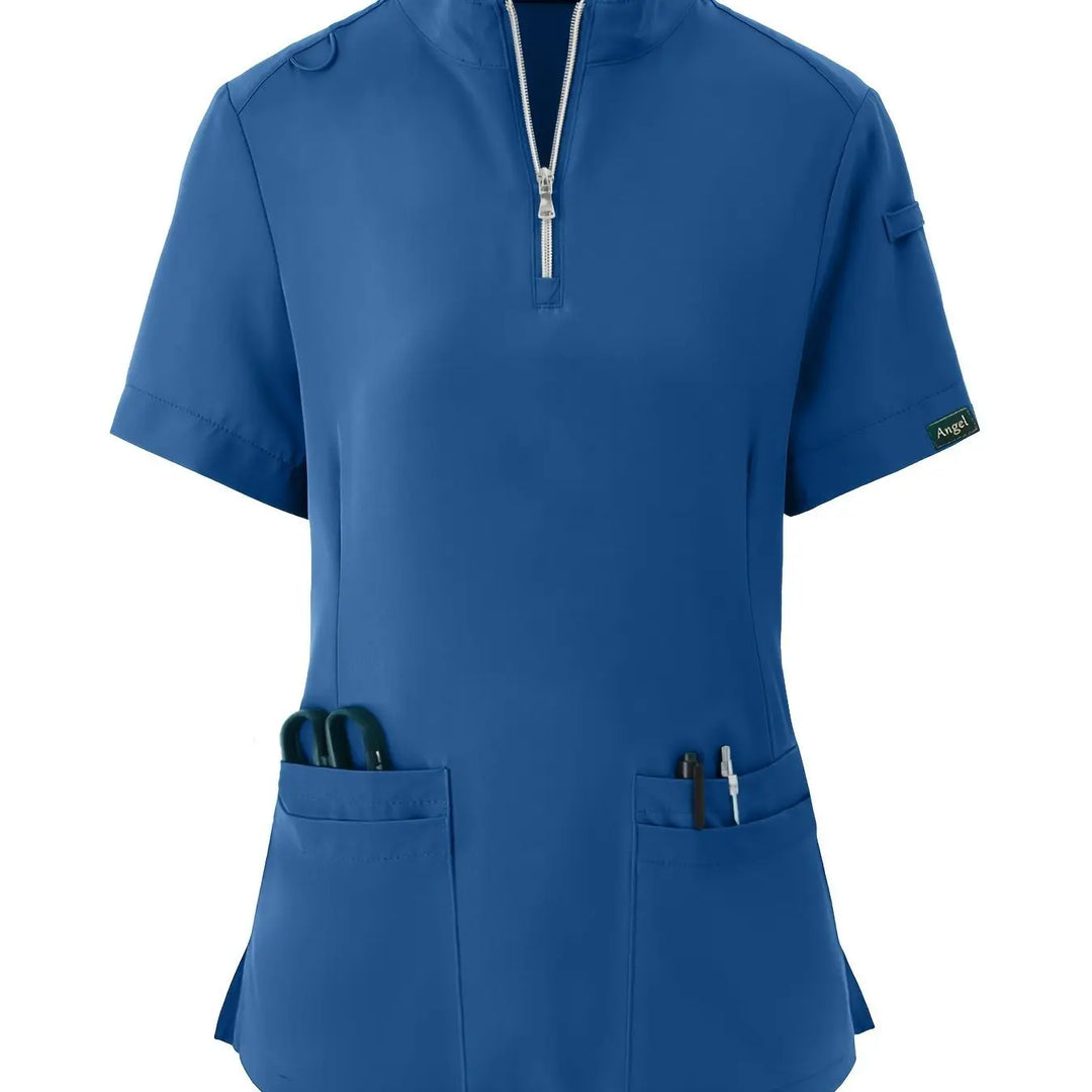 Top d'infirmière extensible et confortable - doux, respirant, fermeture éclair sur le devant, manches courtes, uniforme de soins de santé décontracté pour les femmes - idéal pour les professionnels de la santéMedSurgery Store For Digital HealthMedSurgery Store For Digital Health601099564070018 - Peacock Blue - S(4)Peacock BlueS(4)Top d'infirmière extensible et confortable - doux, respirant, fermeture éclair sur le devant, manches courtes, uniforme de soins de santé décontracté pour les femmes - idéal pour les professionnels de la santé