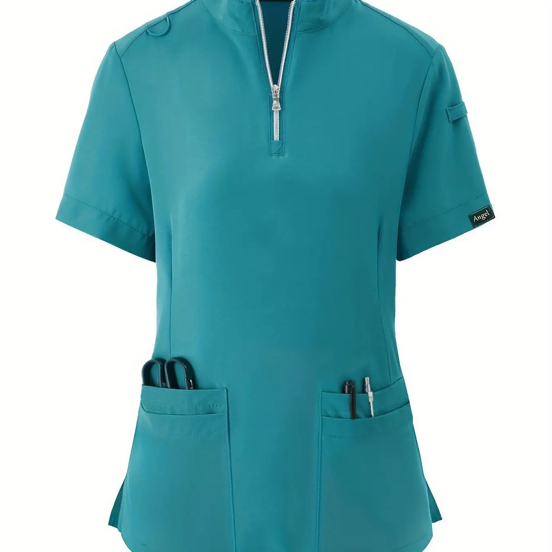 Top d'infirmière extensible et confortable - doux, respirant, fermeture éclair sur le devant, manches courtes, uniforme de soins de santé décontracté pour les femmes - idéal pour les professionnels de la santéMedSurgery Store For Digital HealthMedSurgery Store For Digital Health601099564070018 - Malachite Green - S(4)Malachite GreenS(4)Top d'infirmière extensible et confortable - doux, respirant, fermeture éclair sur le devant, manches courtes, uniforme de soins de santé décontracté pour les femmes - idéal pour les professionnels de la santé