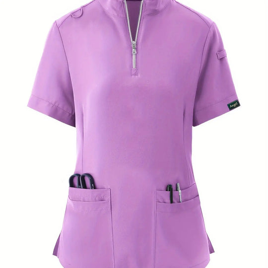 Top d'infirmière extensible et confortable - doux, respirant, fermeture éclair sur le devant, manches courtes, uniforme de soins de santé décontracté pour les femmes - idéal pour les professionnels de la santéMedSurgery Store For Digital HealthMedSurgery Store For Digital Health601099564070018 - Violet - S(4)VioletS(4)Top d'infirmière extensible et confortable - doux, respirant, fermeture éclair sur le devant, manches courtes, uniforme de soins de santé décontracté pour les femmes - idéal pour les professionnels de la santé