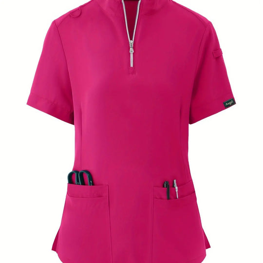 Top d'infirmière extensible et confortable - doux, respirant, fermeture éclair sur le devant, manches courtes, uniforme de soins de santé décontracté pour les femmes - idéal pour les professionnels de la santéMedSurgery Store For Digital HealthMedSurgery Store For Digital Health601099564070018 - Rose Red - S(4)Rose RedS(4)Top d'infirmière extensible et confortable - doux, respirant, fermeture éclair sur le devant, manches courtes, uniforme de soins de santé décontracté pour les femmes - idéal pour les professionnels de la santé