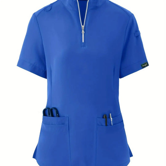 Top d'infirmière extensible et confortable - doux, respirant, fermeture éclair sur le devant, manches courtes, uniforme de soins de santé décontracté pour les femmes - idéal pour les professionnels de la santéMedSurgery Store For Digital HealthMedSurgery Store For Digital Health601099564070018 - Vibrant Blue - S(4)Vibrant BlueS(4)Top d'infirmière extensible et confortable - doux, respirant, fermeture éclair sur le devant, manches courtes, uniforme de soins de santé décontracté pour les femmes - idéal pour les professionnels de la santé