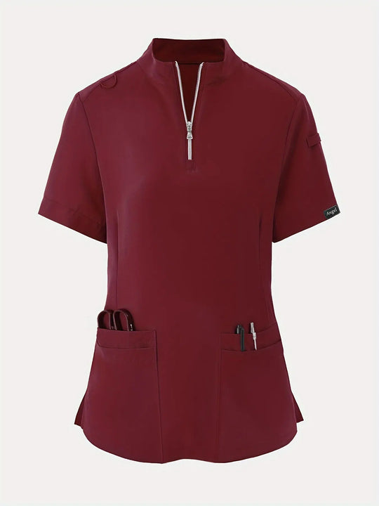 Top d'infirmière extensible et confortable - doux, respirant, fermeture éclair sur le devant, manches courtes, tenue décontractée pour les femmes - idéal pour les professionnels de la santéMedSurgery Store For Digital HealthMedSurgery Store For Digital Health601099564070018 - Bleu marine - S(4)Bleu marineS(4)Top d'infirmière extensible et confortable - doux, respirant, fermeture éclair sur le devant, manches courtes, tenue décontractée pour les femmes - idéal pour les professionnels de la santé