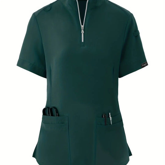 Top d'infirmière extensible et confortable - doux, respirant, fermeture éclair sur le devant, manches courtes, tenue décontractée pour les femmes - idéal pour les professionnels de la santéMedSurgery Store For Digital HealthMedSurgery Store For Digital Health601099564070018 - Dark Green - S(4)Dark GreenS(4)Top d'infirmière extensible et confortable - doux, respirant, fermeture éclair sur le devant, manches courtes, tenue décontractée pour les femmes - idéal pour les professionnels de la santé
