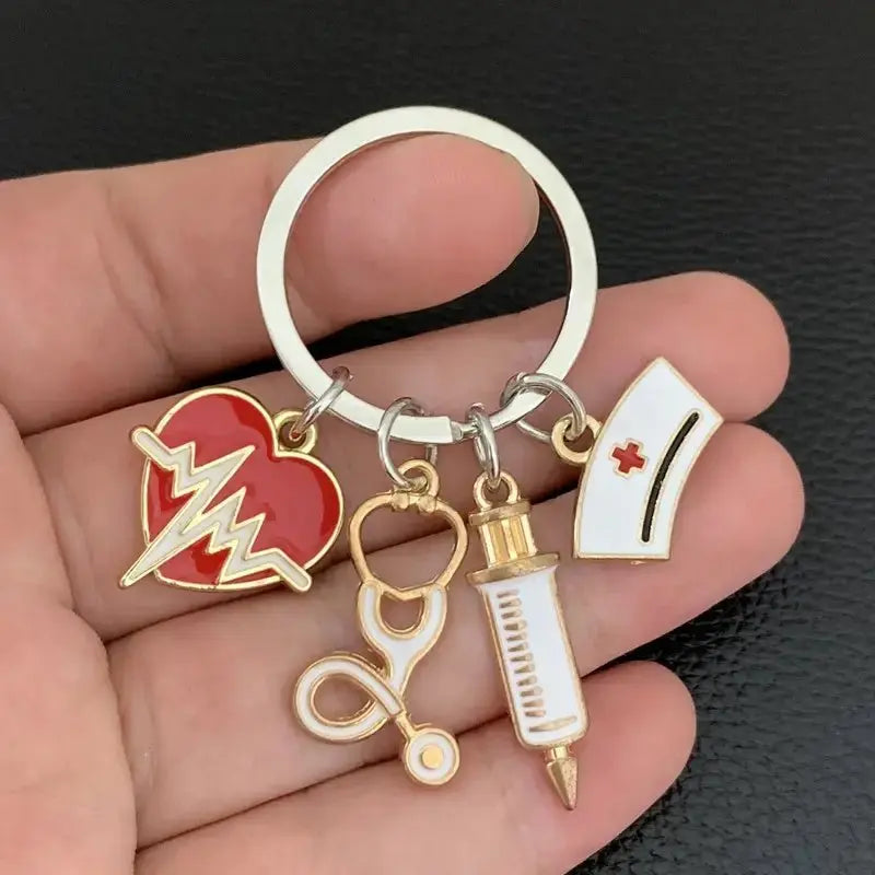Seringue, stéthoscope, bonnet d'infirmière, porte-clés de soins pour médecin, cadeau pour personnel médicalMagasin de chirurgie pour la santé numériqueMagasin de chirurgie pour la santé numérique601099535600278 - ArgentéSeringue, stéthoscope, bonnet d'infirmière, porte-clés de soins pour médecin, cadeau pour personnel médical