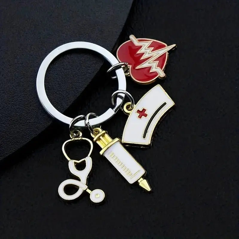 Seringue, stéthoscope, bonnet d'infirmière, porte-clés de soins pour médecin, cadeau pour personnel médicalMagasin de chirurgie pour la santé numériqueMagasin de chirurgie pour la santé numérique601099535600278 - ArgentéSeringue, stéthoscope, bonnet d'infirmière, porte-clés de soins pour médecin, cadeau pour personnel médical