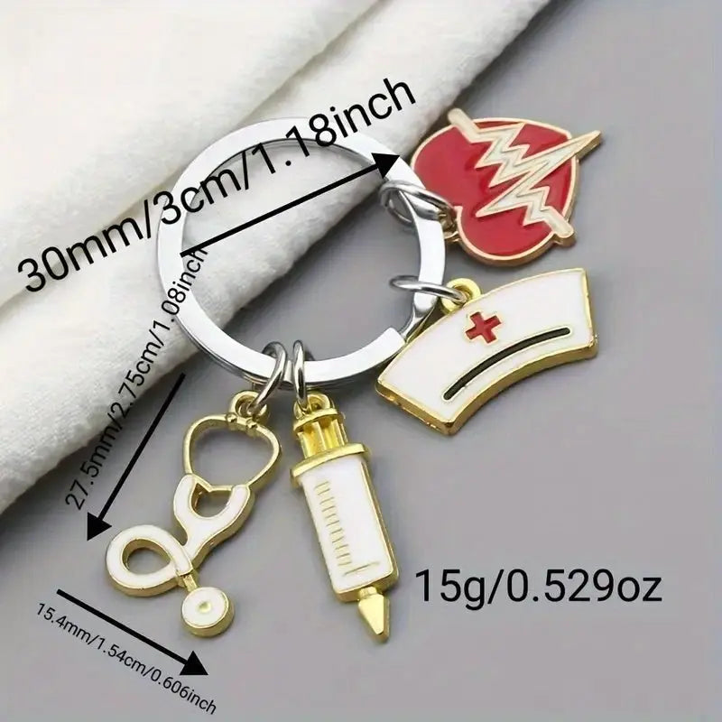 Seringue, stéthoscope, bonnet d'infirmière, porte-clés de soins pour médecin, cadeau pour personnel médicalMagasin de chirurgie pour la santé numériqueMagasin de chirurgie pour la santé numérique601099535600278 - ArgentéSeringue, stéthoscope, bonnet d'infirmière, porte-clés de soins pour médecin, cadeau pour personnel médical