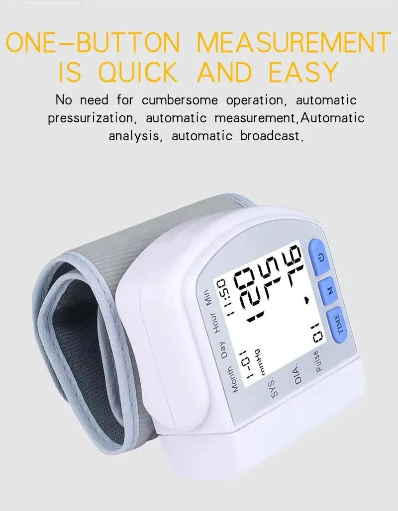 Digital Health Sphygmomanometer, BP Medical Sphygmomanometer, Wrist Cuff, Digital Blood Pressure Monitor, Pulse & Heart Rate Moders - fulfillment - serviceMedSurgery Store For Digital Health1005009640548799 - WHITWhiteDigital Health Sphygmomanometer, BP Medical Sphygmomanometer, Wrist Cuff, Digital Blood Pressure Monitor, Pulse & Heart Rate Meter