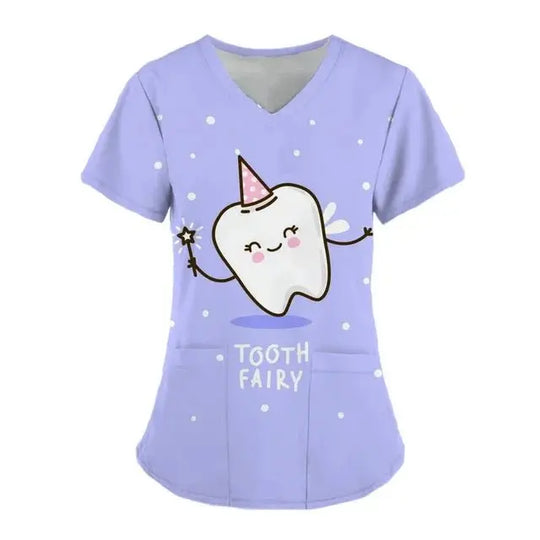 Teeth Print Scrub Tops For Women, Dentist Work Uniform, Women's Scrubs, Hospital Scrubs, 2024dsers - fulfillment - serviceMedSurgery Store For Digital Health1005007655720100 - HSC04J20240319B - XSHSC04J20240319BXTooth Print Scrub Tops For Women, Dentist Work Uniform, Women's Scrubs, Women's Scrubs, Hospital Scrubs, 2024