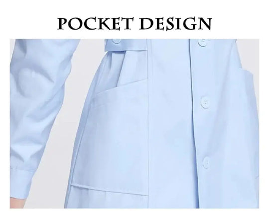 Uniforme d'infirmière, blouses de laboratoire pour femmes, costume d'infirmière professionnelle, vêtements de travail à manches longues pour salon de beauté, robe médicale Solid Coloudsers - fulfilment - serviceMedSurgery Store For Digital Health1005006321805856 - White - XXLWhiteXXLUniforme d'infirmière, blouses de laboratoire pour femmes, costume d'infirmière professionnelle, vêtements de travail à manches longues pour salon de beauté, robe médicale Solid Coloups