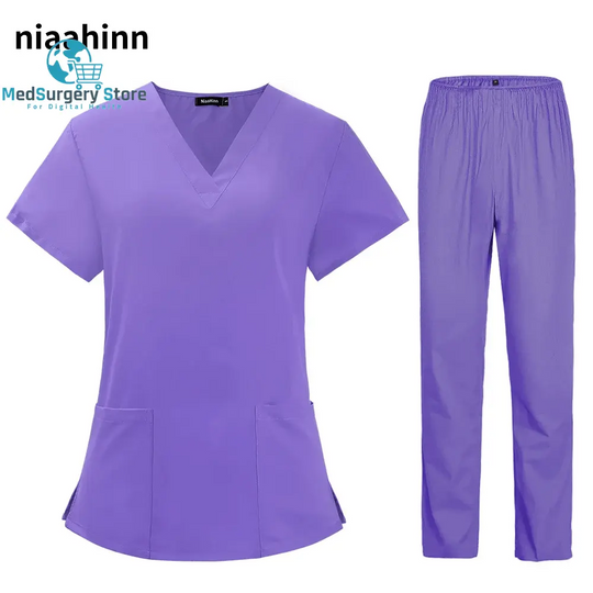 Uniformes de toilettage pour animaux de compagnie Uniformes de médecin Poils non collants Infirmière Femme Vêtements médicaux en tissu fin et léger pour l'été Uniforme clinique Femme