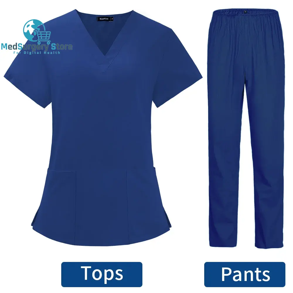 Uniformes de toilettage pour animaux de compagnie Uniformes de médecin Poils non collants Infirmière Femme Vêtements médicaux en tissu fin et léger pour l'été Uniforme clinique Femme