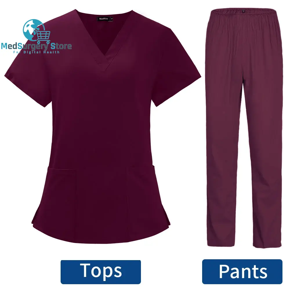 Uniformes de toilettage pour animaux de compagnie Uniformes de médecin Poils non collants Infirmière Femme Vêtements médicaux en tissu fin et léger pour l'été Uniforme clinique Femme