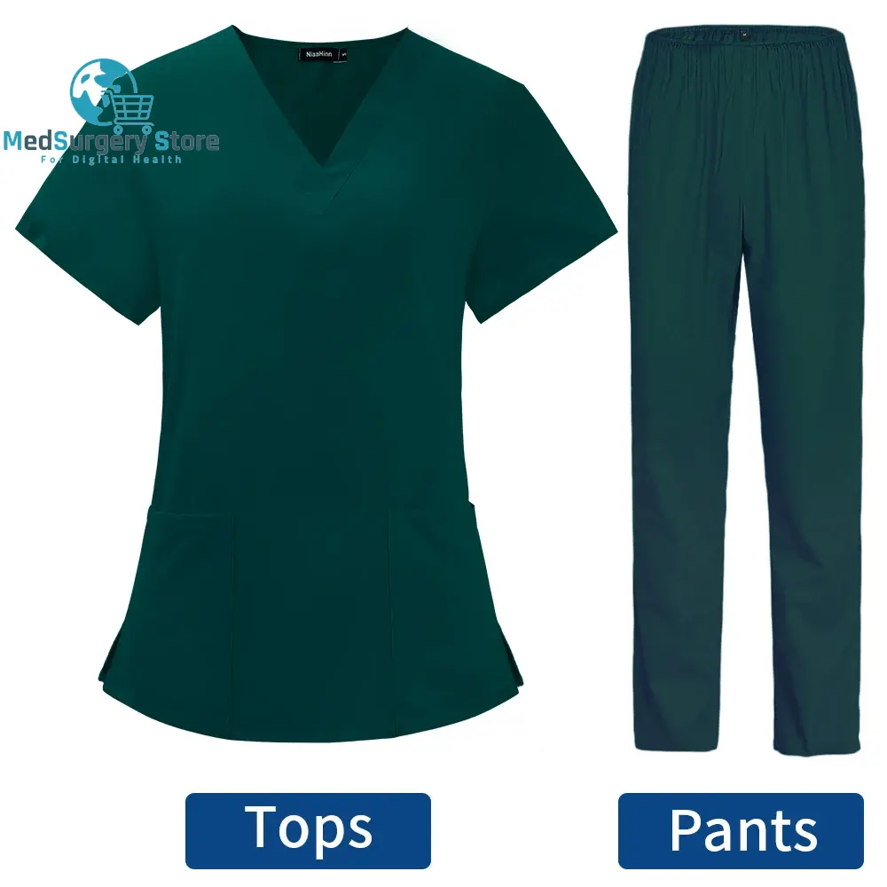 Uniformes de toilettage pour animaux de compagnie Uniformes de médecin Poils non collants Infirmière Femme Vêtements médicaux en tissu fin et léger pour l'été Uniforme clinique Femme