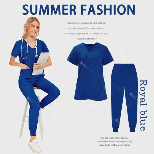HTTHDD Premium Surgical Scrubs - Blouse unisexe respirante avec poches.