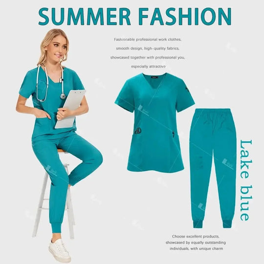 HTTHDD Premium Surgical Scrubs - Blouse unisexe respirante avec poches.
