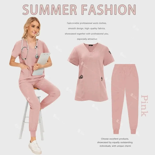 HTTHDD Premium Surgical Scrubs - Blouse unisexe respirante avec poches.