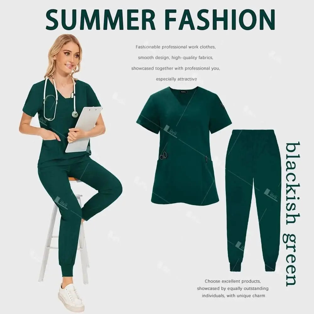 HTTHDD Premium Surgical Scrubs - Blouse unisexe respirante avec poches.