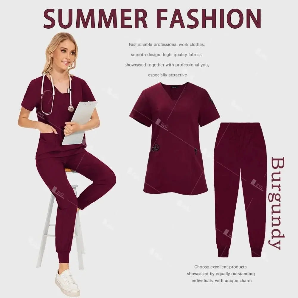 HTTHDD Premium Surgical Scrubs - Blouse unisexe respirante avec poches.