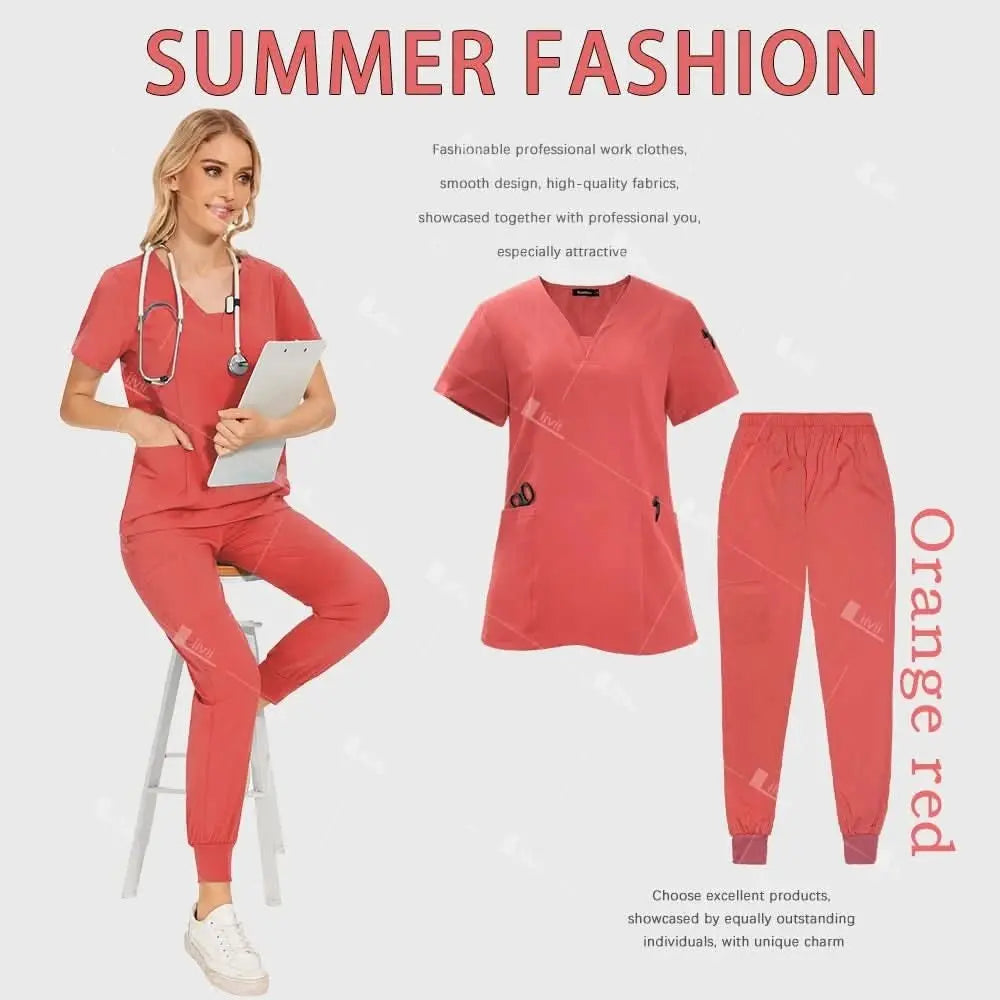 HTTHDD Premium Surgical Scrubs - Blouse unisexe respirante avec poches.
